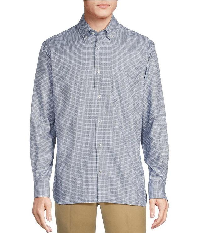 Daniel Cremieux Signature Label Textured Geometric Long Sleeve Woven Shirt Product Image