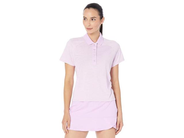 adidas Golf Melange Polo Shirt (Bliss Lilac) Women's Clothing Product Image