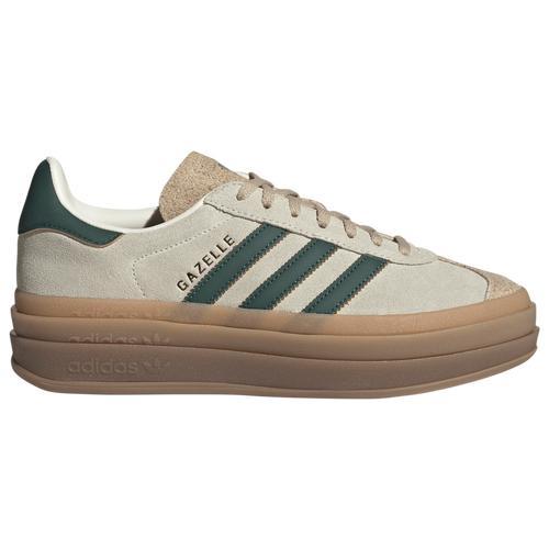 Womens adidas Gazelle Bold Athletic Shoe - Cream / Green Product Image