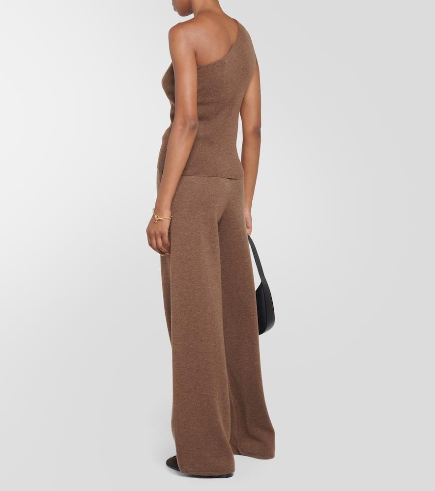 MAX MARA Vetro One-shoulder Wool And Cashmere Top In Brown Product Image