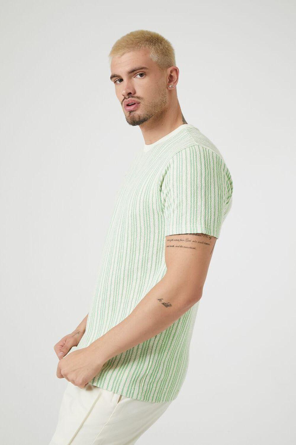 Textured Striped Crew Tee | Forever 21 Product Image