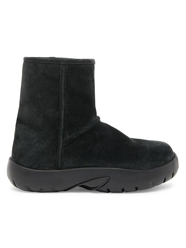 Snap Suede Chunky Ankle Boots Product Image