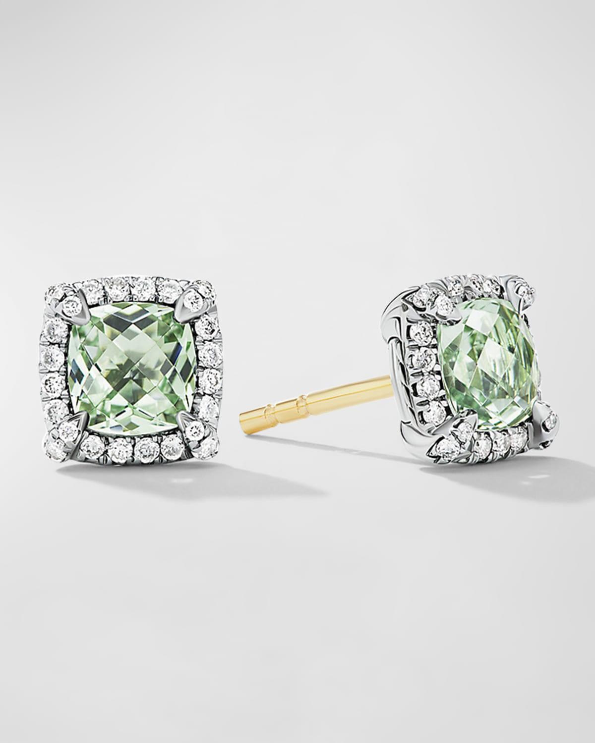 Womens Petite Chtelaine Pav Bezel Stud Earrings With Diamonds Product Image