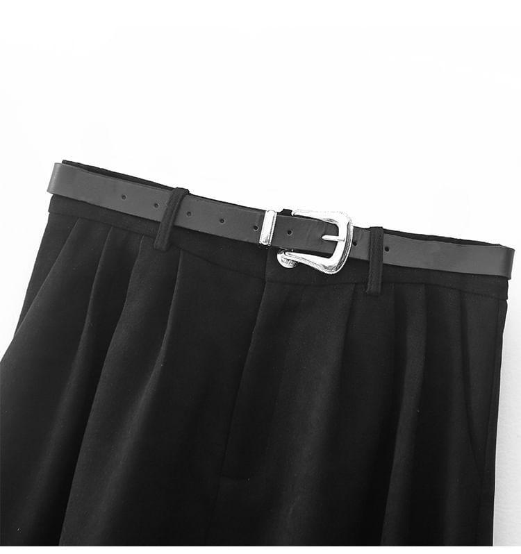 High Rise Plain Maxi A-Line Skirt Product Image