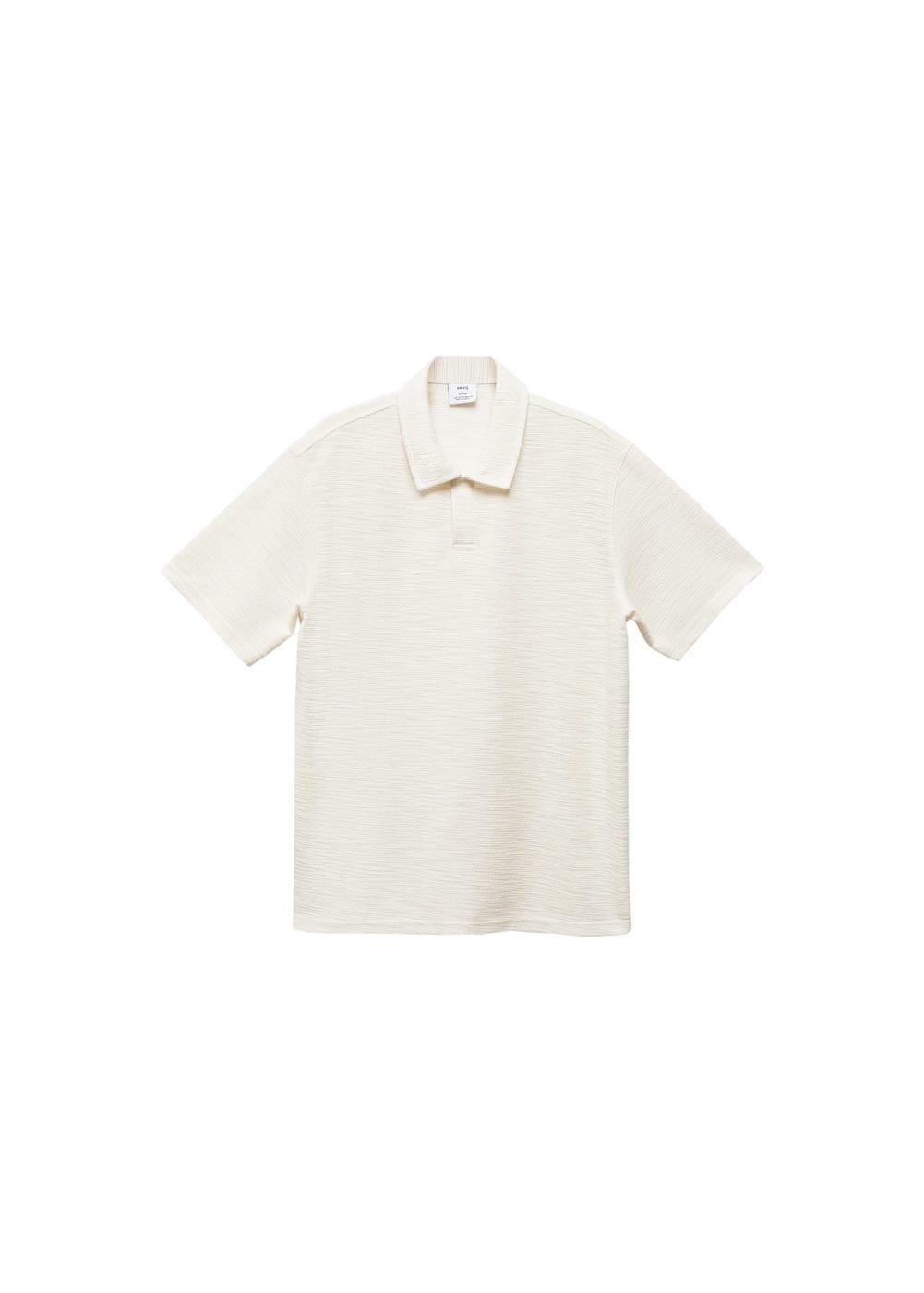 Mango Mens Textured Knit Polo Shirt Product Image