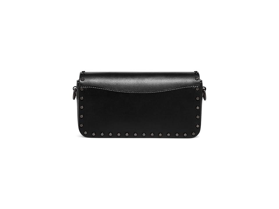 Womens Studded Leather Shoulder Bag Product Image