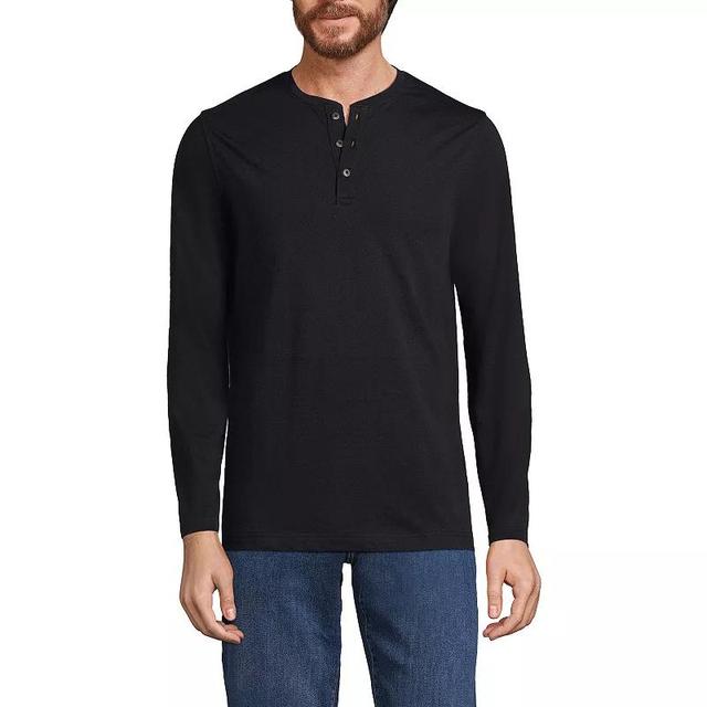 Mens Lands End Supima Jersey Henley Top Product Image