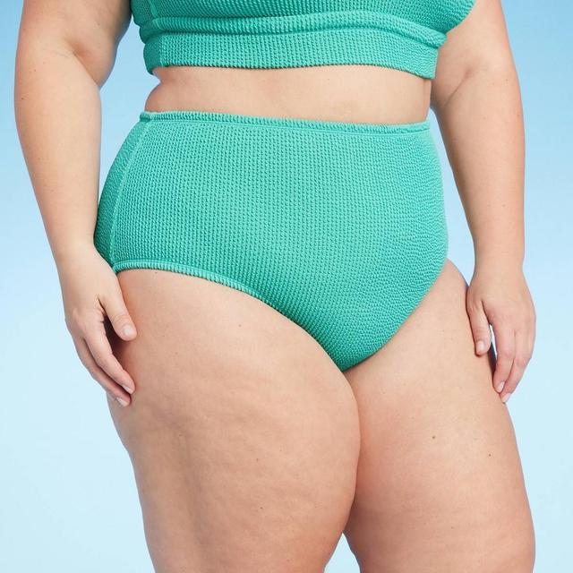 Womens Pucker High Waist Bikini Bottom - Kona Sol Turquoise X Product Image