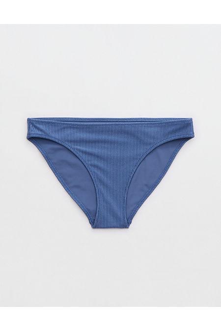 Aerie Shine Rib Full Coverage Bikini Bottom Women's Product Image