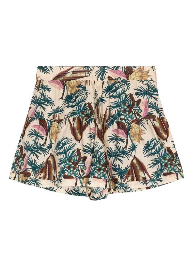 Elsie Shorts Mit Blumen-print In Nude Product Image