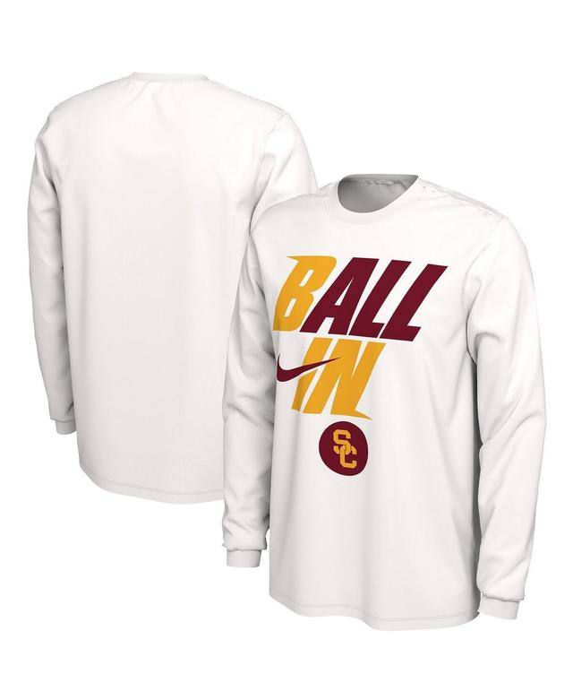 Mens Nike White Usc Trojans Ball In Bench Long Sleeve T-shirt Product Image