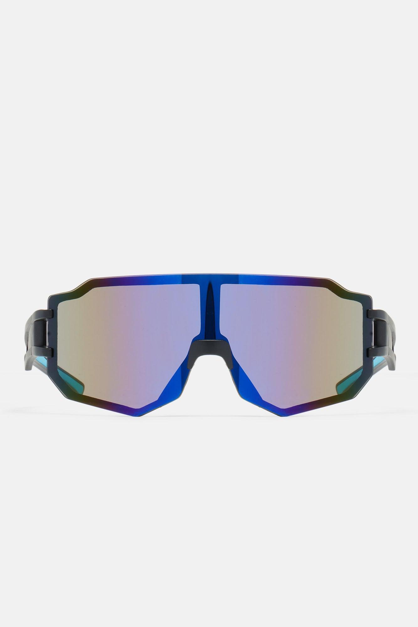 Check Reflection Sunglasses - Black/Blue Product Image