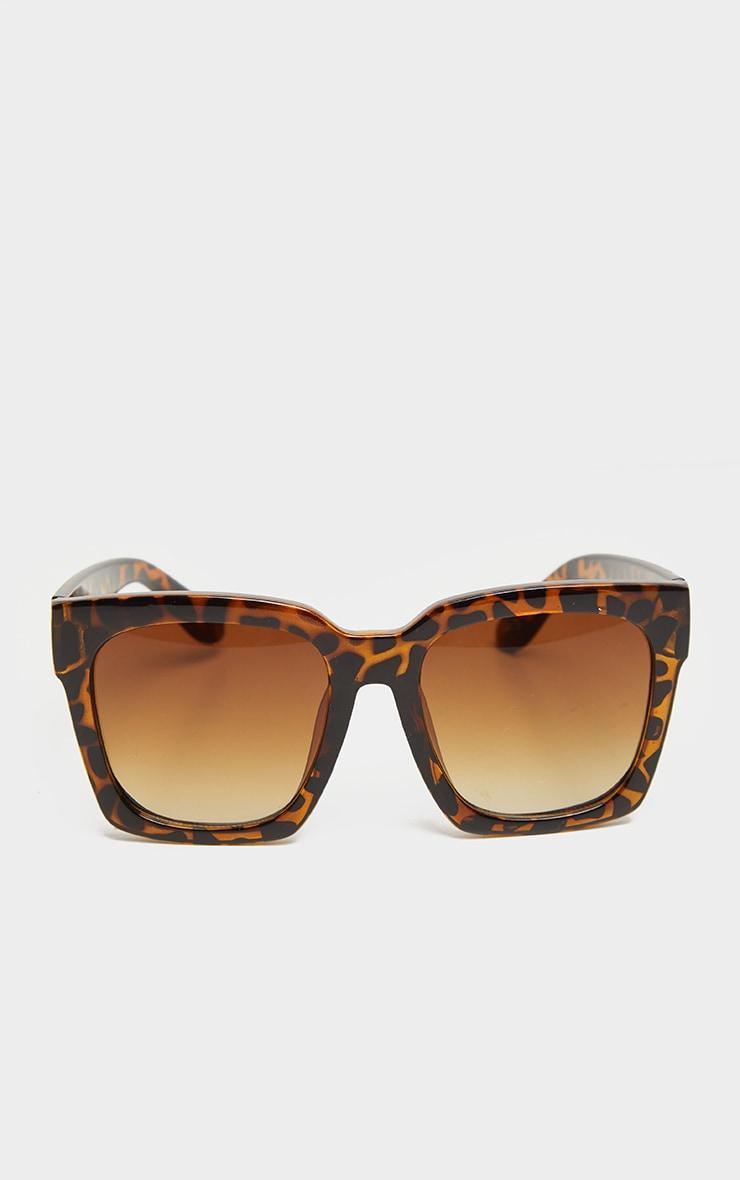 Brown Tortoise Oversized Square Sunglasses Product Image