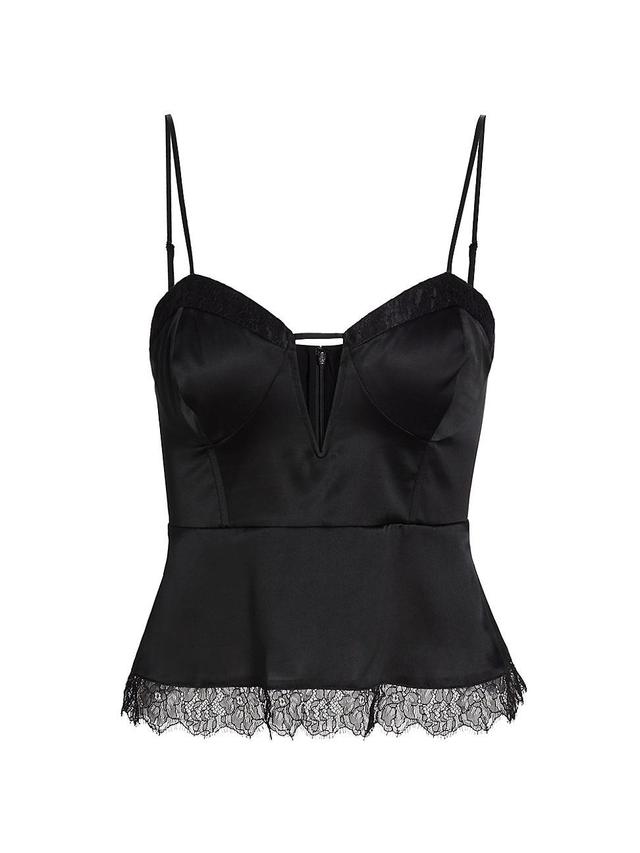 Womens Fiorina Silk Lace Bustier Camisole Product Image