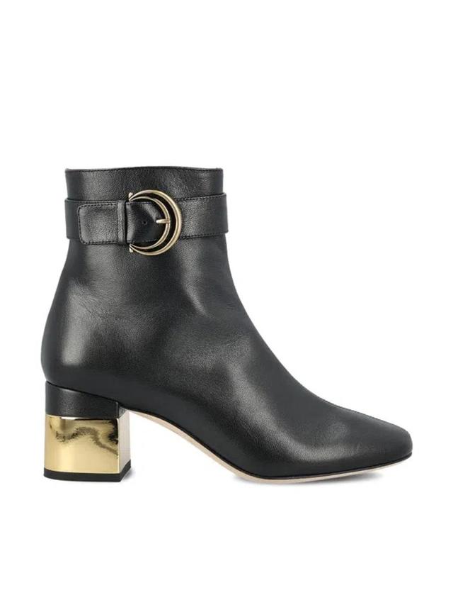 Alizè Zip Detailed Ankle Boots In Black Product Image