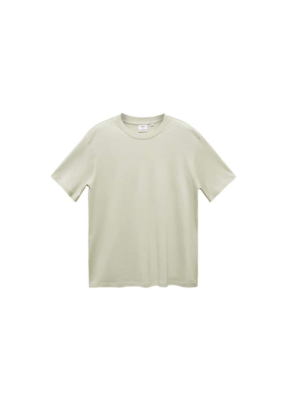 MANGO MAN - Mercerized regular-fit t-shirt pastel greenMen Product Image