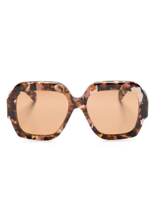 Gayia Square-frame Sunglasses In Brown Product Image