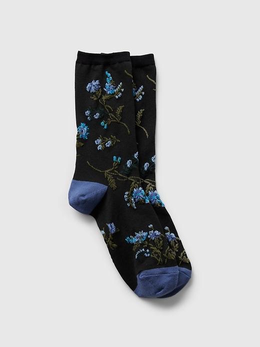 Floral Crew Socks Product Image