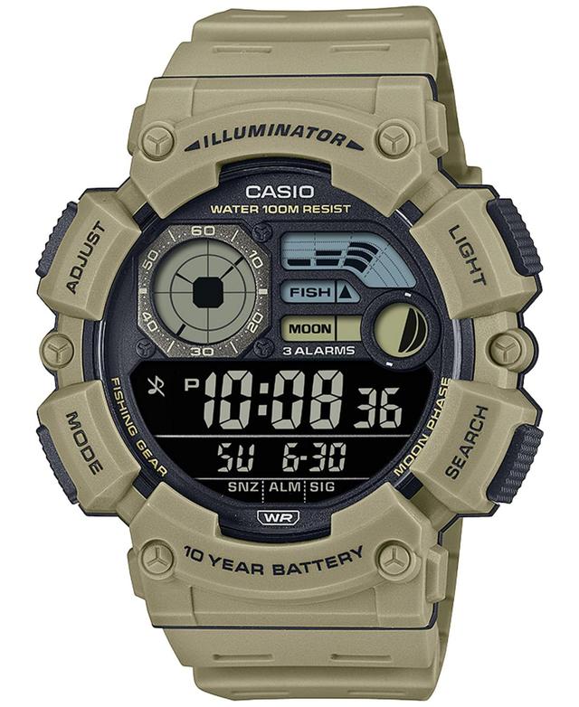 Casio Mens Digital Tan Resin Strap Watch 50mm - Beige Product Image