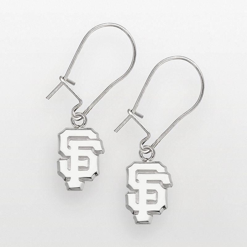 LogoArt San Francisco Giants Sterling Silver Logo Drop Earrings, Womens Product Image