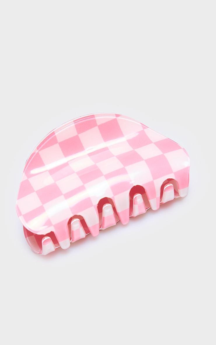 Pink Gingham Claw Hair Clip Product Image