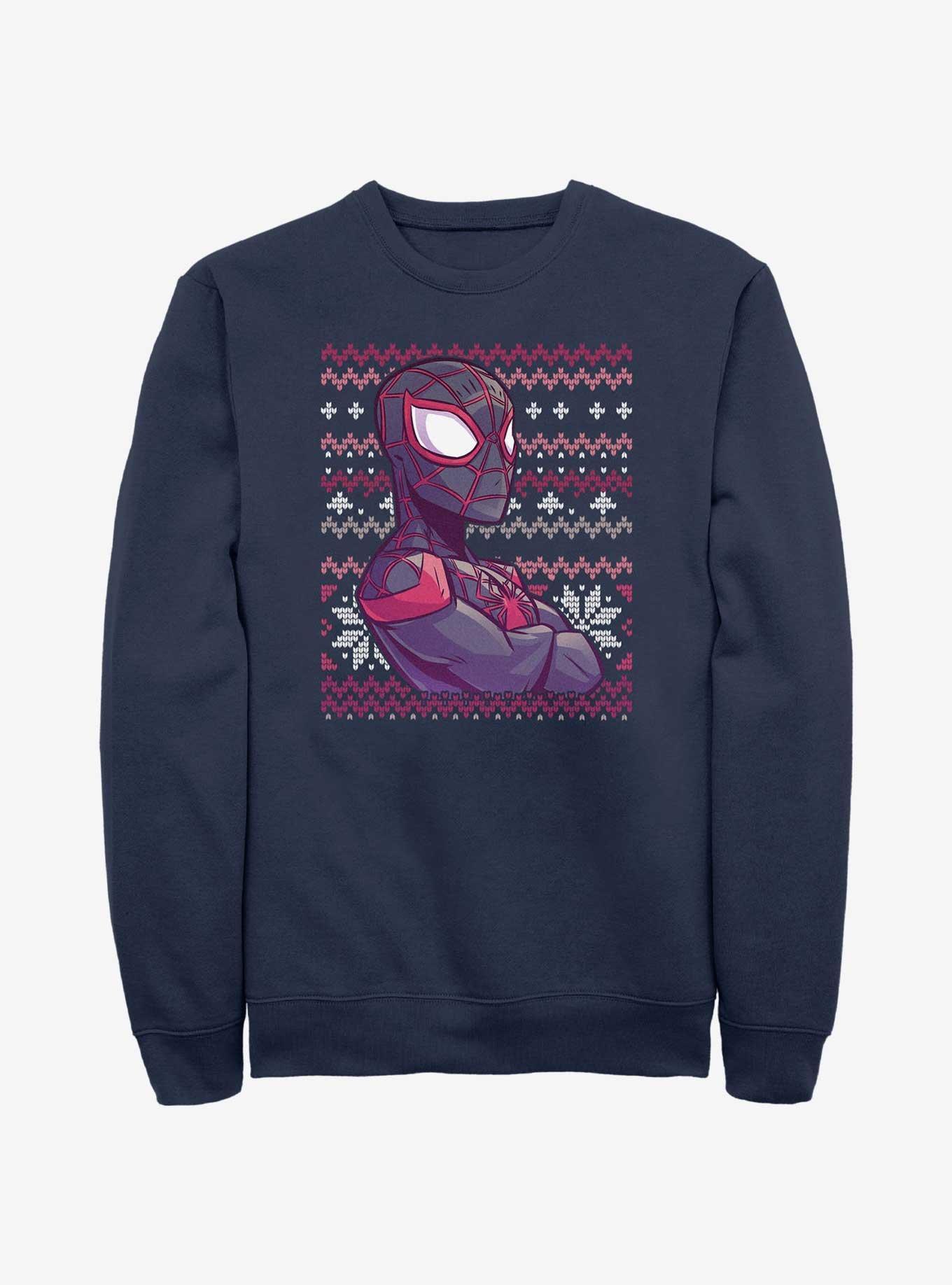 Marvel Spider-Man Miles Morales Ugly Christmas Sweatshirt Product Image