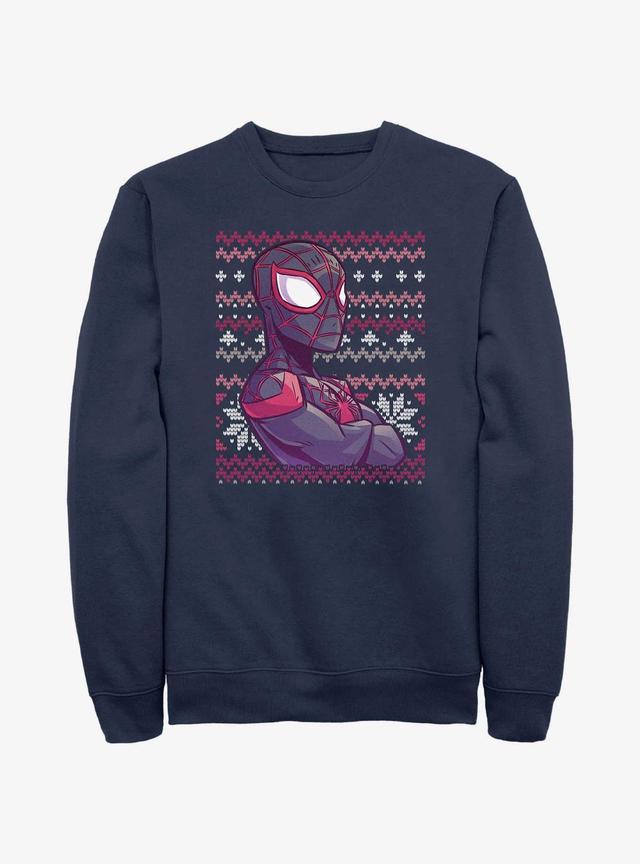 Marvel Spider-Man Miles Morales Ugly Christmas Sweatshirt Product Image