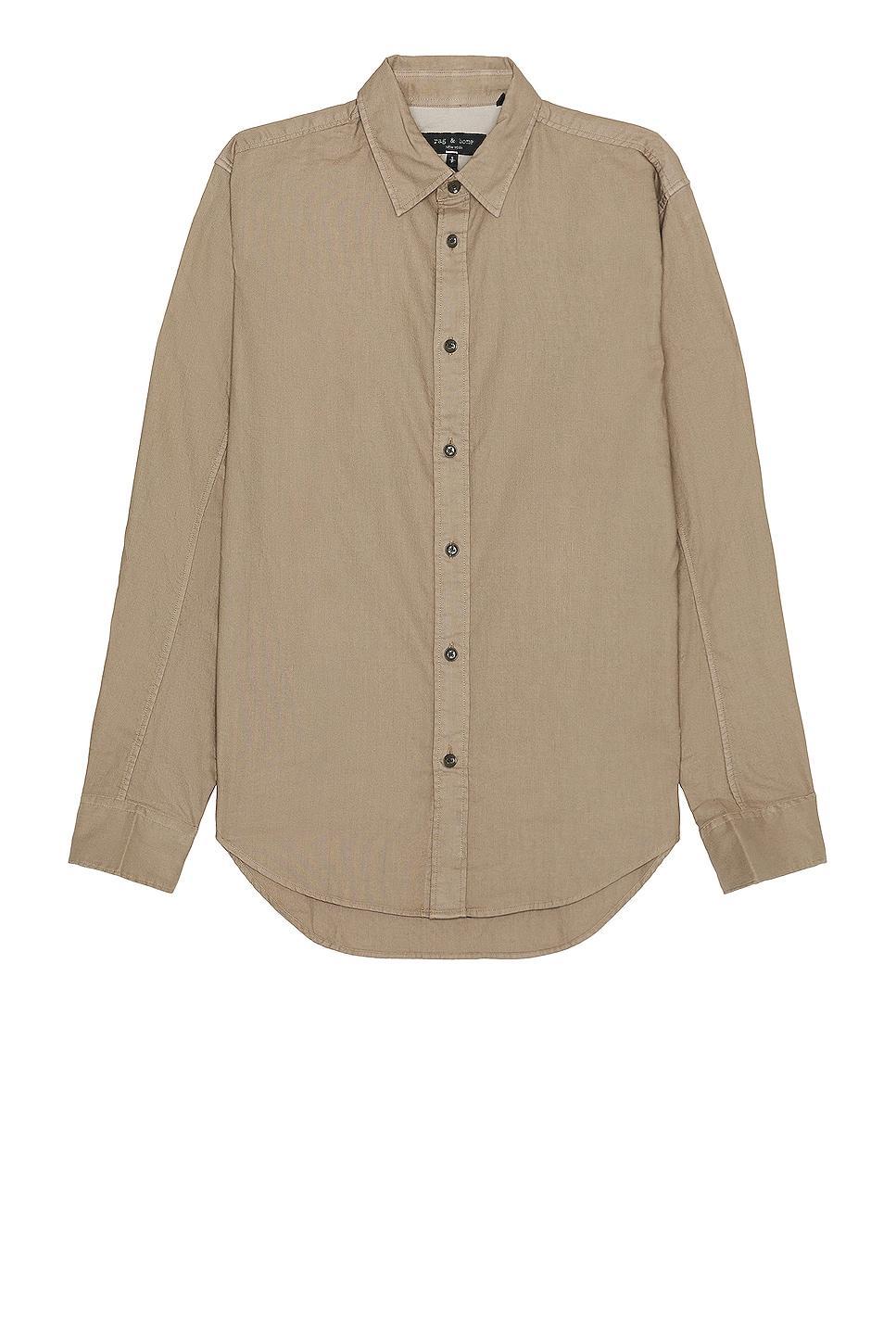 Rag & Bone Fit 2 Engineered Oxford Shirt Brown. (also in ). product image