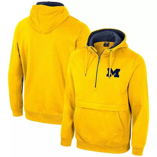 Mens Colosseum Maize Michigan Wolverines Half-Zip Hoodie Product Image