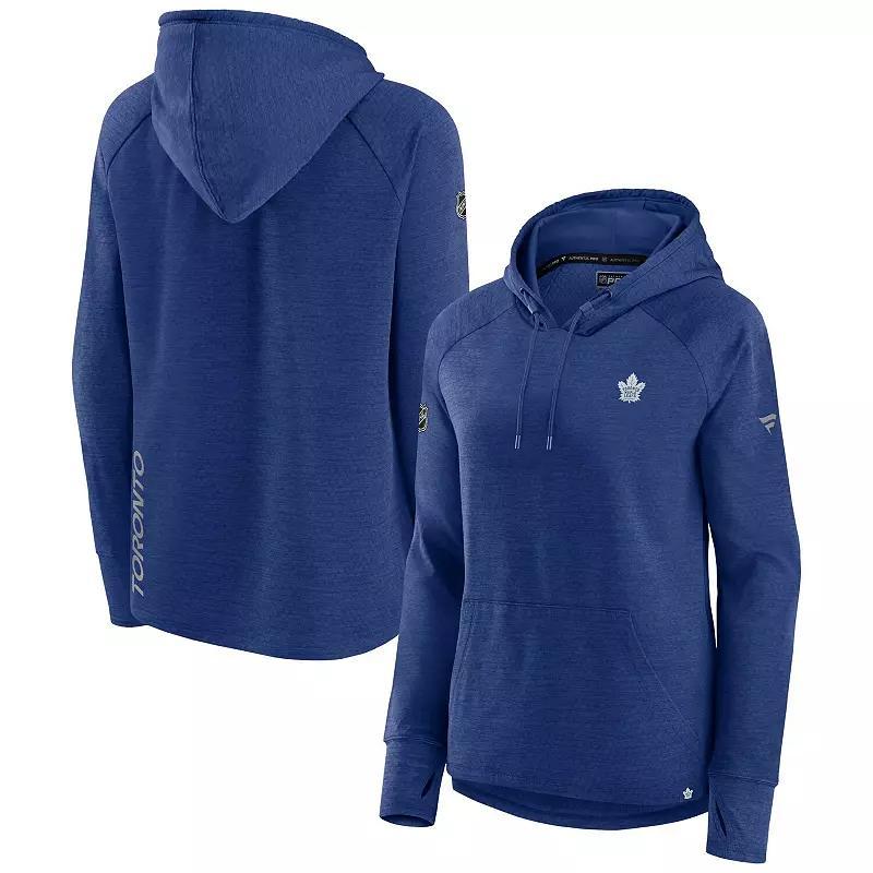 Womens Fanatics Branded Heather Columbus Blue Jackets Authentic Pro Pullover Hoodie Product Image