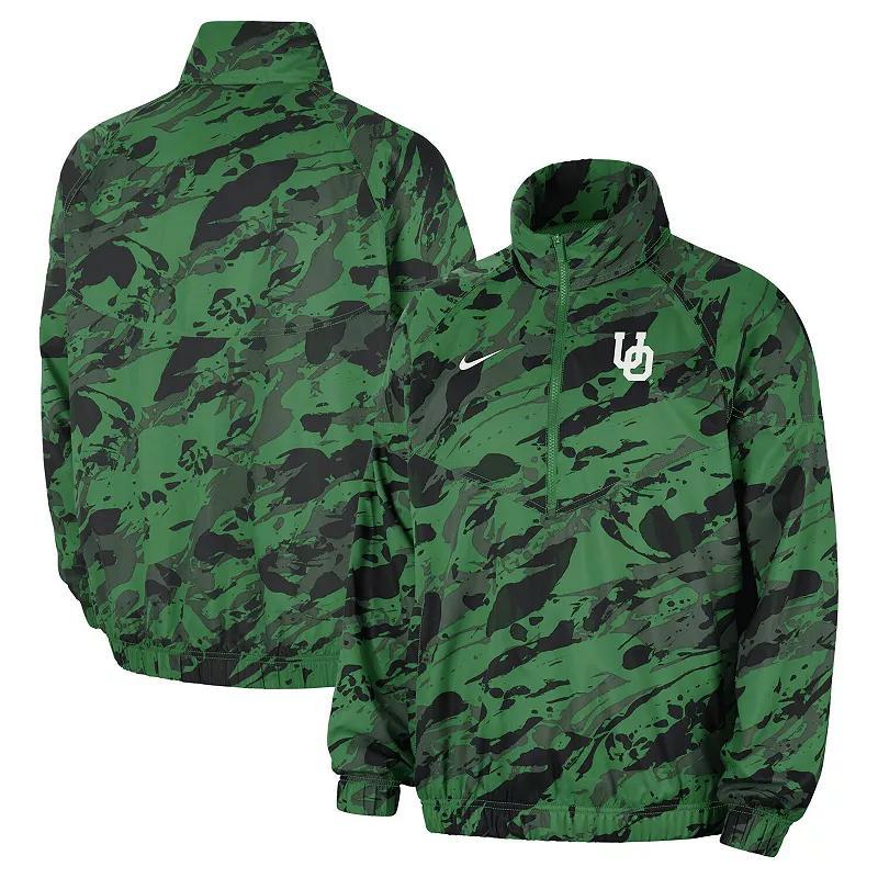 Mens Nike Green Oregon Ducks Anorak Half-Zip Jacket Product Image