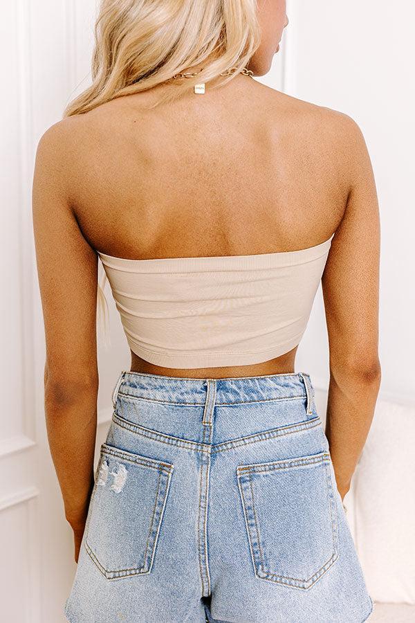 Easily Paired Seamless Bandeau Top in Beige Product Image