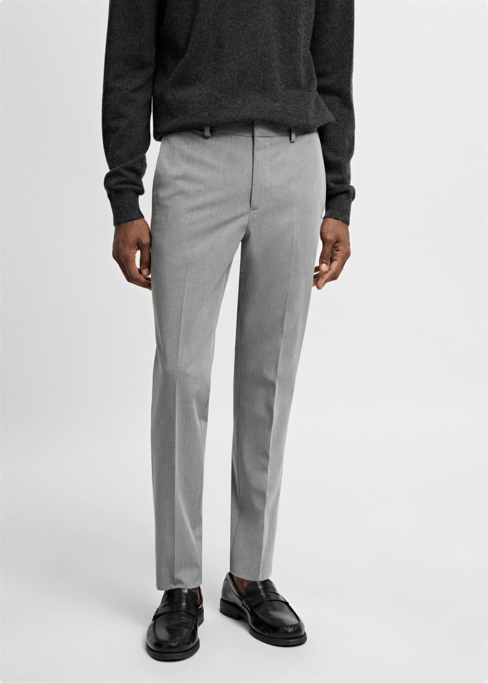 MANGO MAN - Stretch fabric super slim-fit suit pants greyMen Product Image