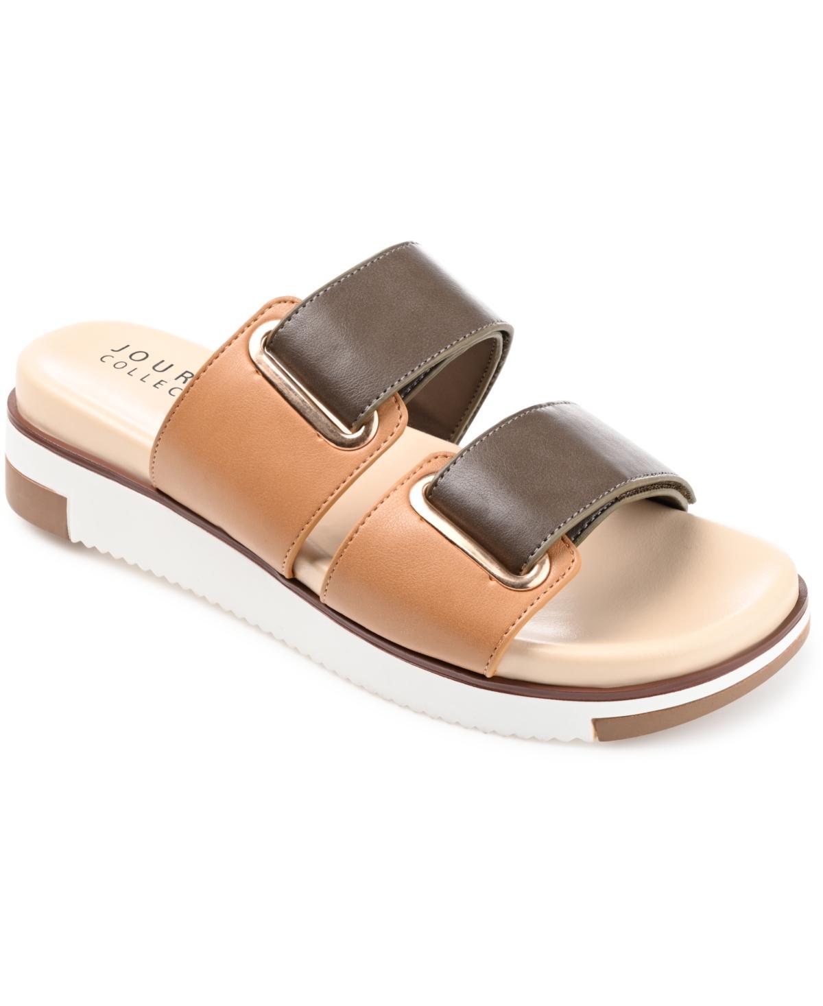 Journee Collection Womens Ashanti Contrast Sandals Product Image