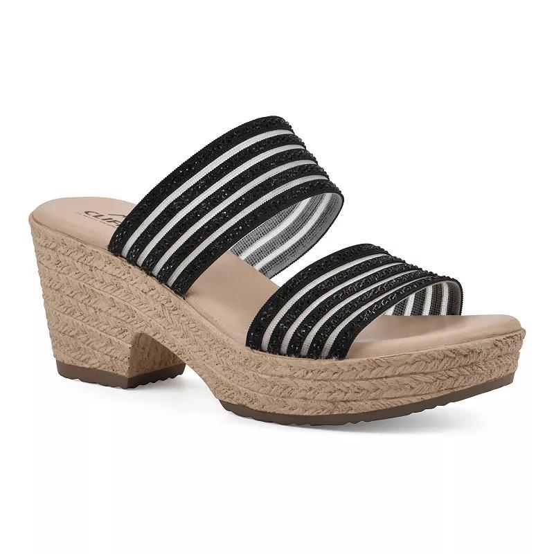 Cliffs by White Mountain Bia Womens Double Strap Wedge Sandals Product Image