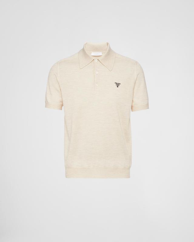 Cashmere polo shirt Product Image