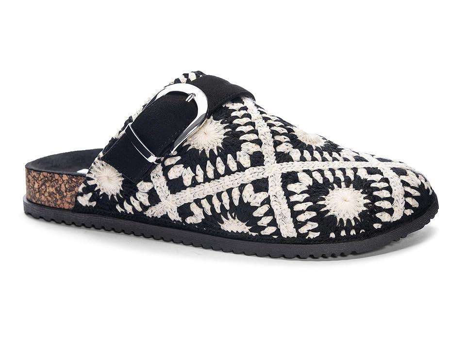 Womens Dirty Laundry Bunches Casual Clog - Black / White Product Image