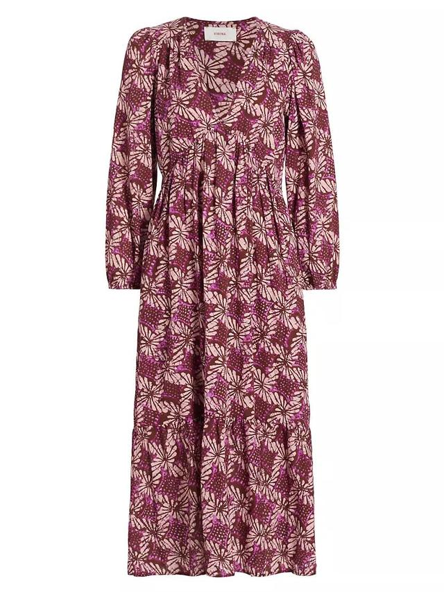 Ella Floral Cotton Midi-Dress Product Image