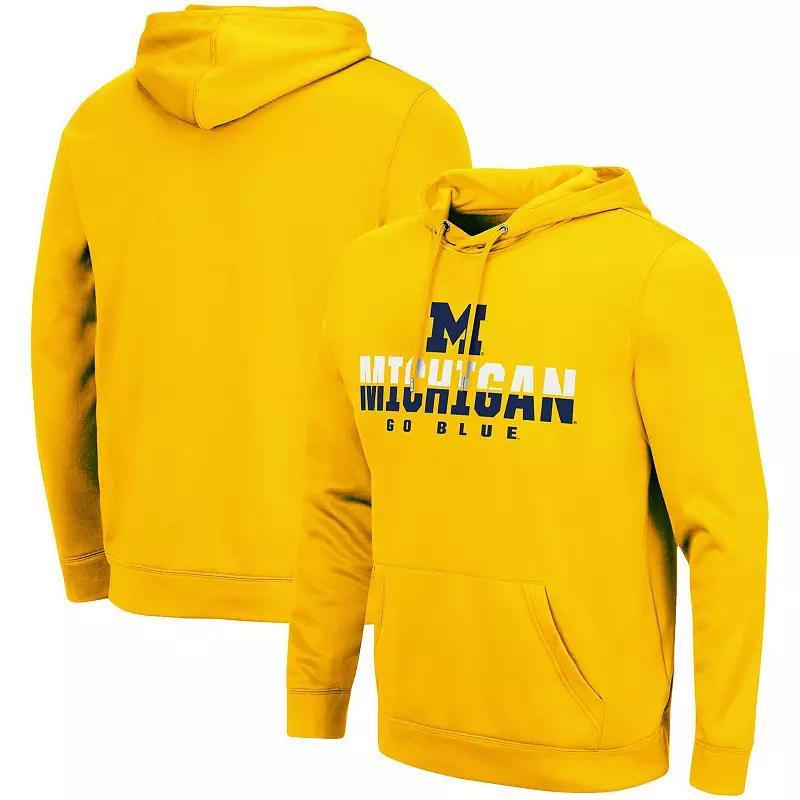 Mens Colosseum Maize Michigan Wolverines Lantern Pullover Hoodie Product Image