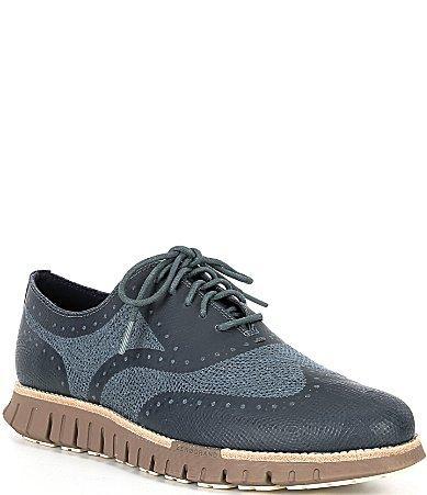 Cole Haan Zerogrand Remastered Remaster Embrostitch Wingtip (Stormy Weather) Men's Lace-up Boots Product Image