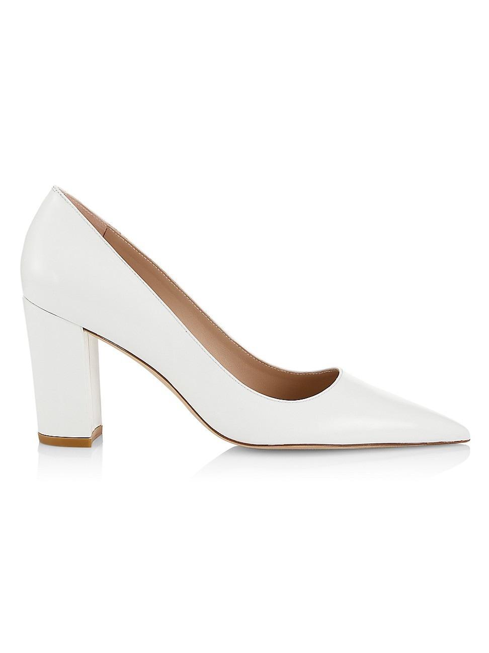 Womens Stuart 85MM Leather Block Pumps Product Image