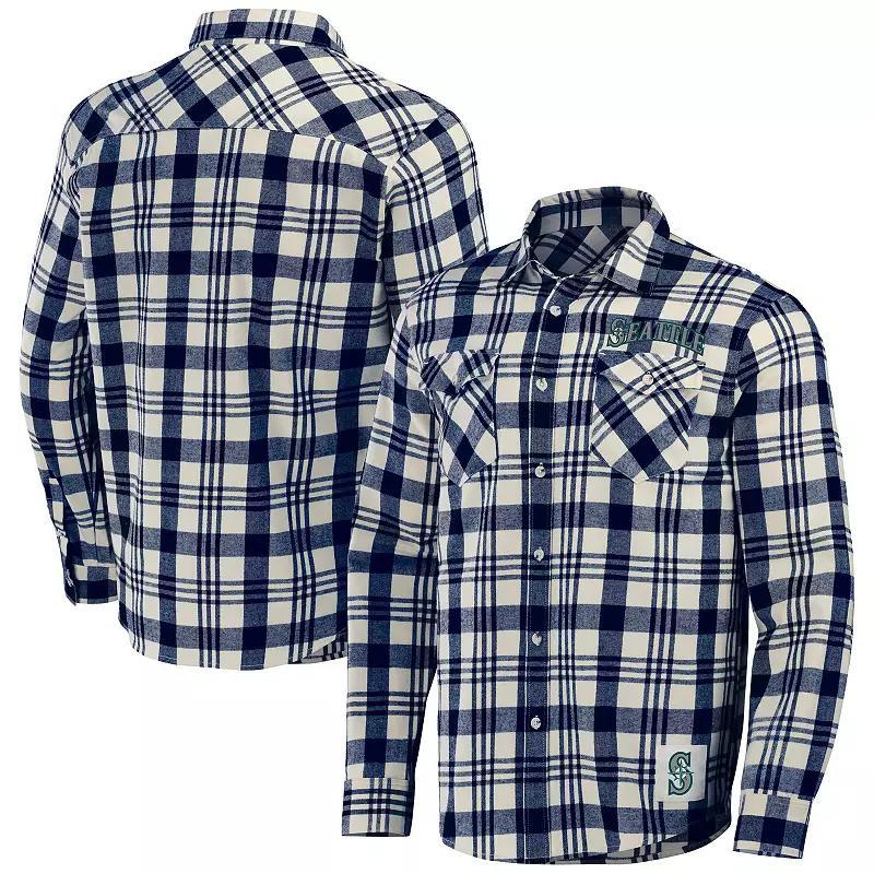 Mens Darius Rucker Collection by Fanatics Black/Natural Oregon Ducks Plaid Flannel Long Sleeve Button-Up Shirt Product Image