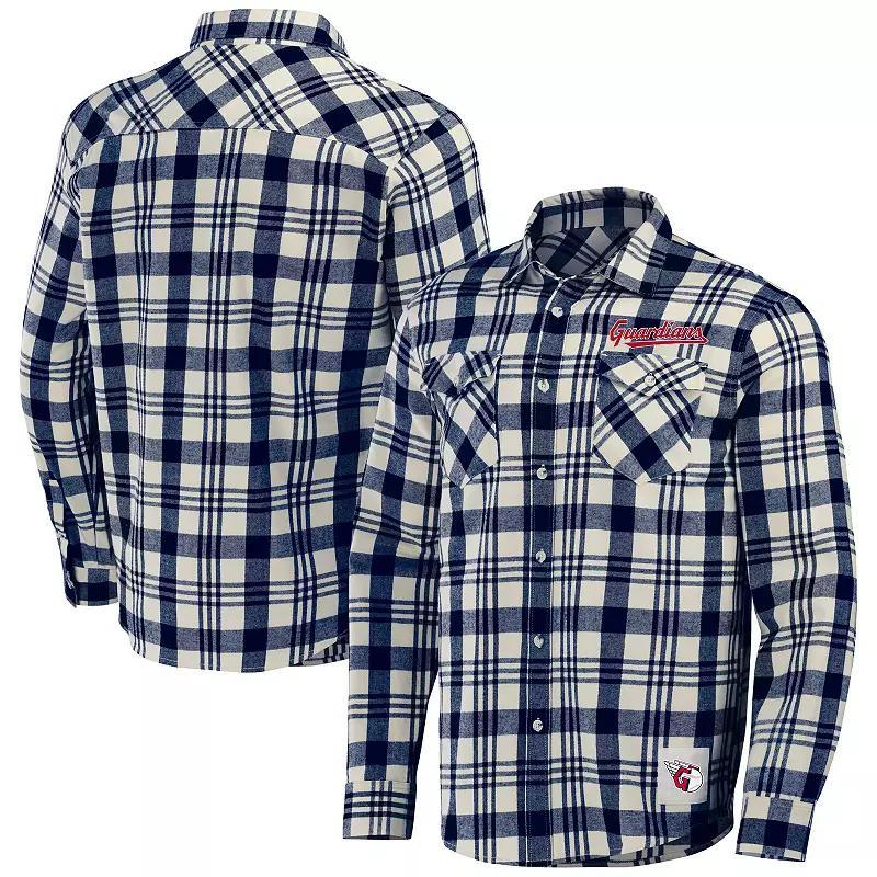 Mens Darius Rucker Collection by Fanatics Navy Detroit Tigers Plaid Flannel Button-Up Shirt Blue Product Image