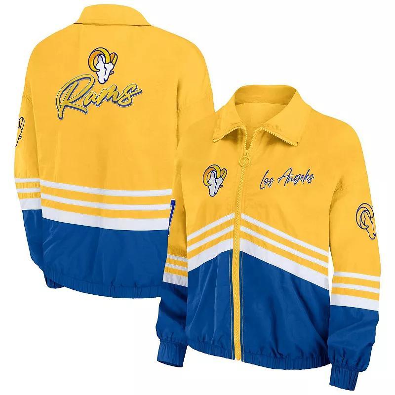 Womens WEAR by Erin Andrews Los Angeles Rams Vintage Throwback Windbreaker Full-Zip Jacket Product Image