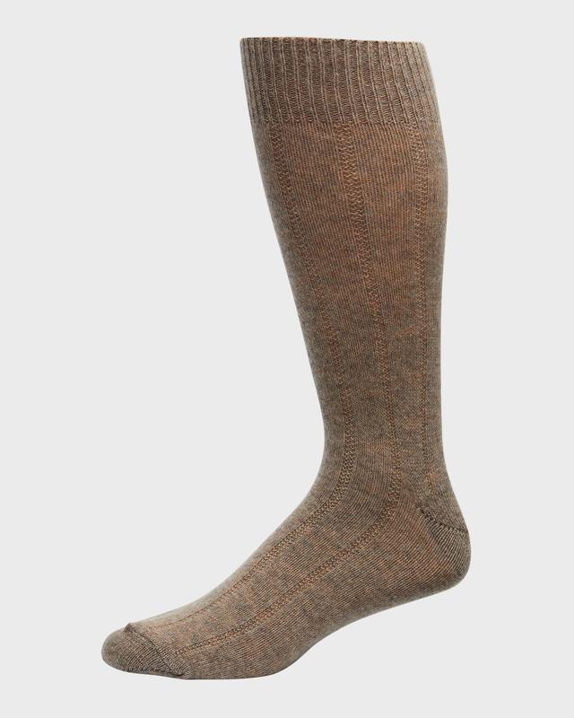 Mens Rib Cashmere Crew Socks Product Image