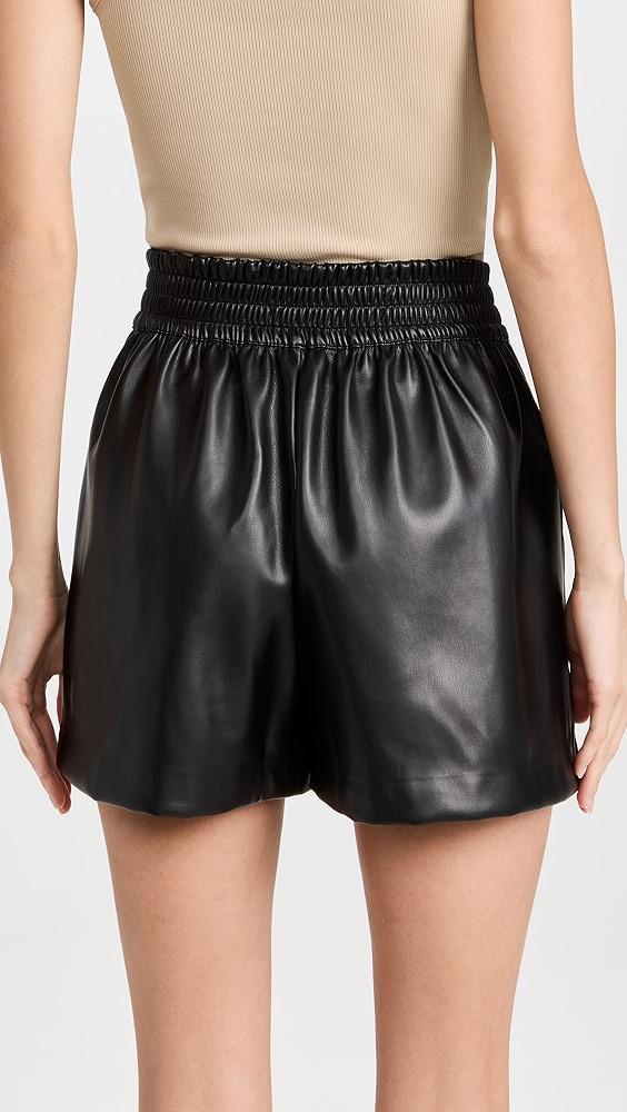 Susana Monaco Faux Leather Pleated Shorts | Shopbop Product Image