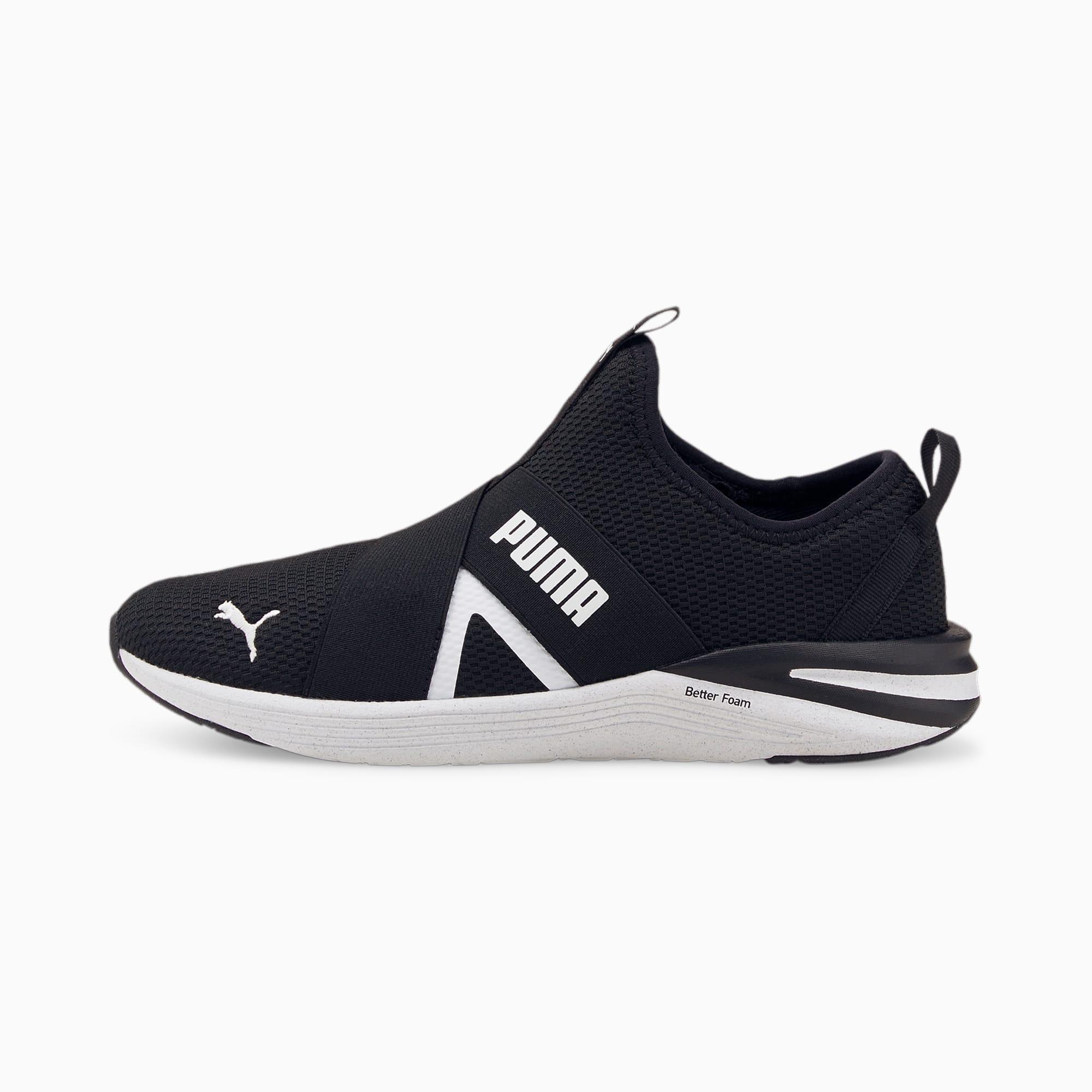 PUMA Better Foam Prowl Slip-On Women's Training Shoes in Black/White Product Image