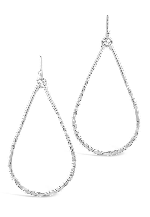 Hammered Teardrop Dangle Earrings Product Image