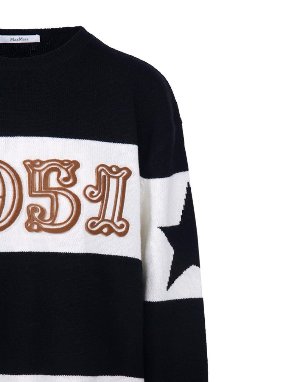 Star Patterned Crewneck Jumper In Black Product Image