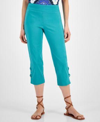 Jm Collection Womens Side Lace-Up Capri Pants, Created for Macys Product Image